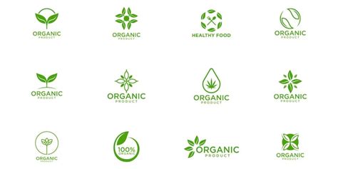 Premium Vector Organic Logo Design Set