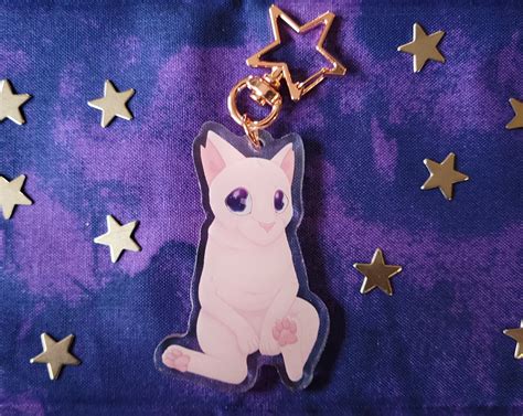 Bingus Cat Meme Acrylic Keychain Charm Etsy