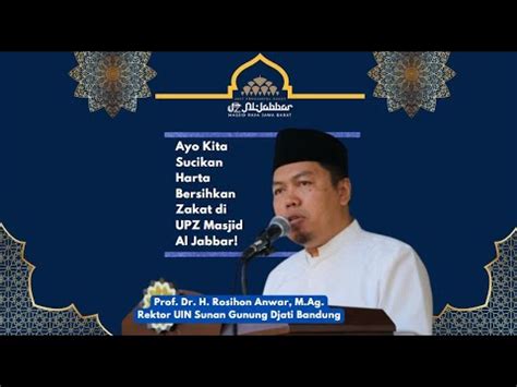 Rektor UIN Sunan Gunung Djati Bandung Ajak Warga Salurkan ZIS Ke UPZ