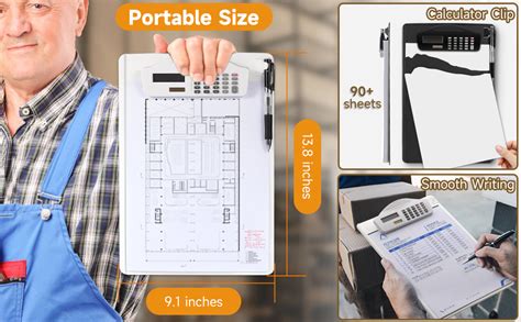 Amazon.com : Sunnyclip Clipboard with Pen Holder & Calculator, [20% ...