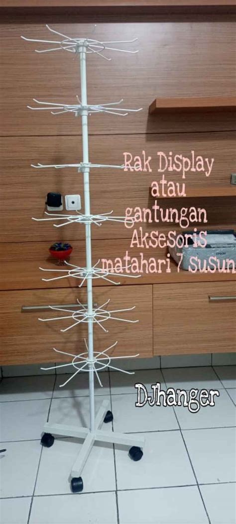 Jual Rak Display Putar Matahari 7 Susun Gantungan Aksesoris Display Di