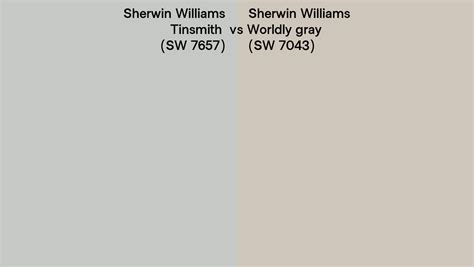 Sherwin Williams Tinsmith Vs Worldly Gray Side By Side Comparison