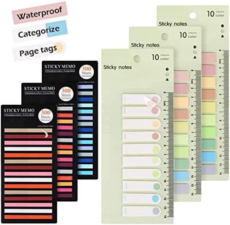 St Ck Index Haftnotizen Tabs Transparent Sticky Notes Mehrfarbig