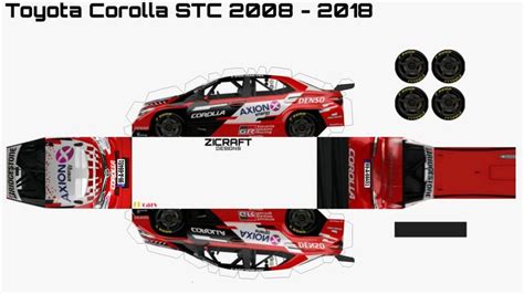 Paper Car Toyota Corolla Stc 2008 2018 Giocattoli Di Carta Carta