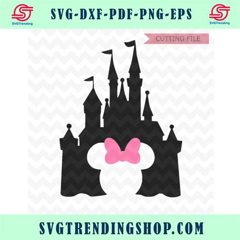 Disney Castle Svg Disney Castle Silhouette Disney Castle With Minnie