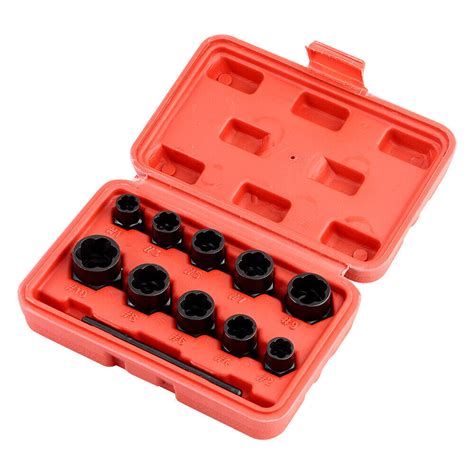 11Pcs Locking Wheel Nut Remover Set Stud Bolt Impact Twist Socket