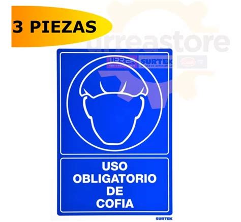 Surtek Ses25 Pack 3 Señales Uso Obligatorio De Cofia en venta en