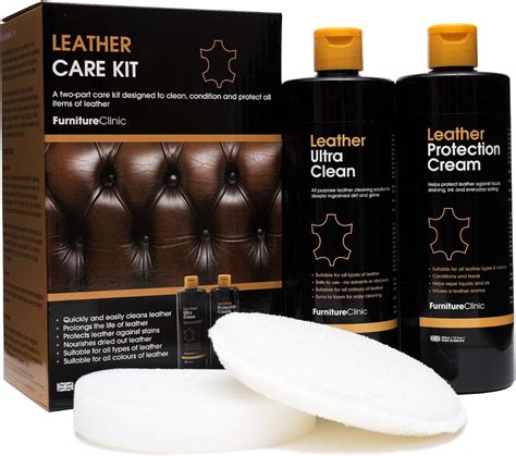 Furniture Clinic Complete Leather Care Kit | Leather Cleaner & Leather ...