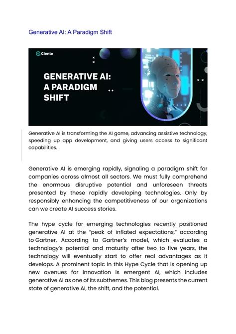 Ppt Generative Ai A Paradigm Shift Powerpoint Presentation Free Download Id12594121