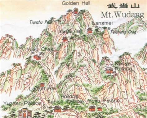 Wudang Mountain Maps Wudang Mountain China Map