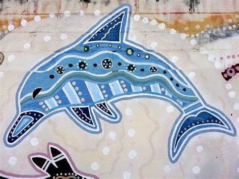 Dolphin - aboriginal painting style street art, Newtown, S… | Flickr