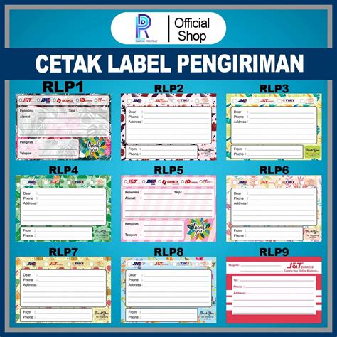 Jual Cetak Stiker Label Pengiriman Custom Label Pengiriman Olshop