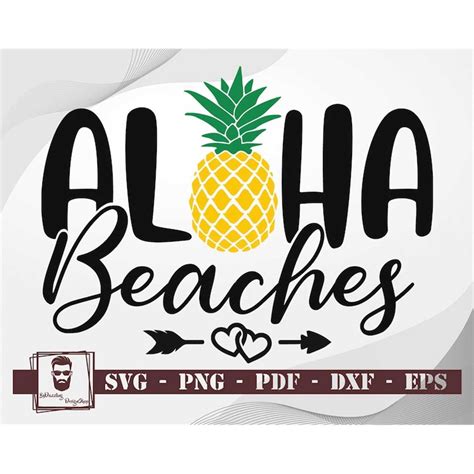 Aloha Beaches Svg Aloha Svg Pineapple Svg Beach Svg Summ Inspire