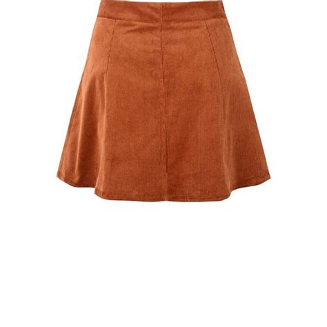 Buy Glamorous Button Down Skirt Rust Corduroy