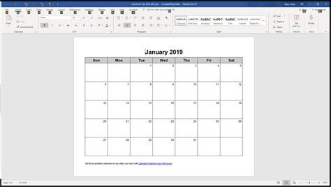 Microsoft Word Calendar Templates Free Word Template