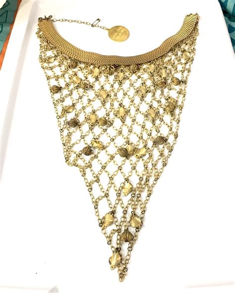 Sheri Weiss On Instagram “bijou Elfe Made In Italy Sea Net Long Bib Necklace With Woven Metal