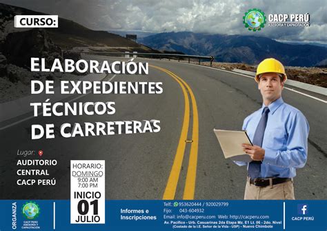 Cacp Perú Curso Elaboración De Expedientes Técnicos De Carreteras