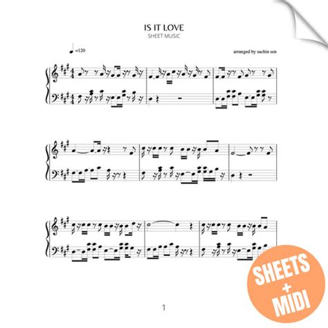 Is It Love Sheet Music Midi Sachin Sen