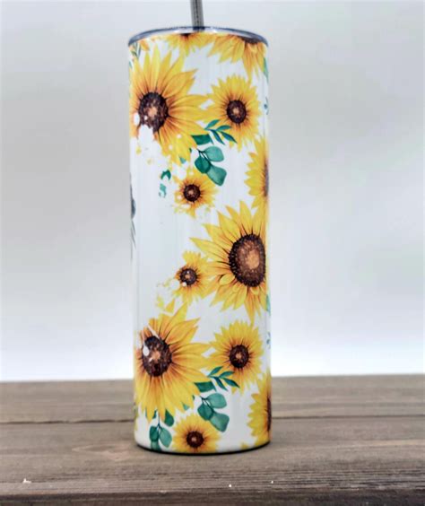 White Sunflower Tumbler Momlife Mom Life Tumbler 20oz Etsy