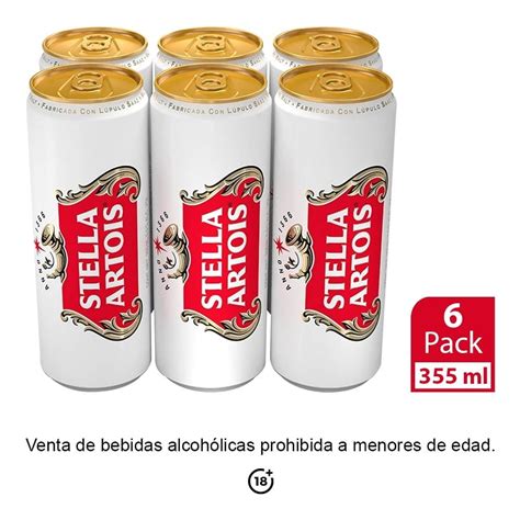 Cerveza Stella Artois Premium Lager 6 Pack 355 Ml C U Walmart