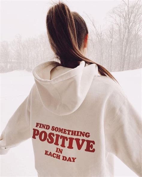 Find Something Positive In Each Day Aesthetic Hoodie Positivity