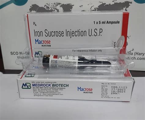 Iron Sucrose Injection Usp 100 Mg 5ml At Rs 299 Vial Venofer In Panchkula Id 26200131733