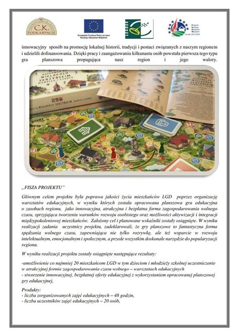 Gmina Wielopole Skrzyńskie Informacja o zrealizowanym projekcie pn