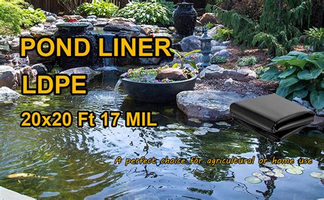 Amazon 20x20 Ft Pond Liner Flexible Liners Water Garden Fish Pond