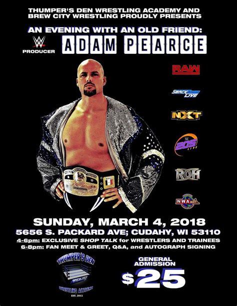 An Evening With An Old Friend March 4th Alliance Wrestling