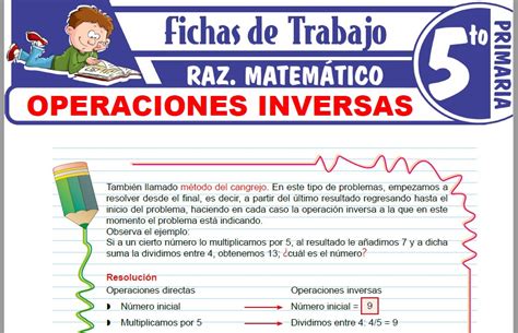 Problemas De Razonamiento Matematico Quinto Grado Primaria Pdf