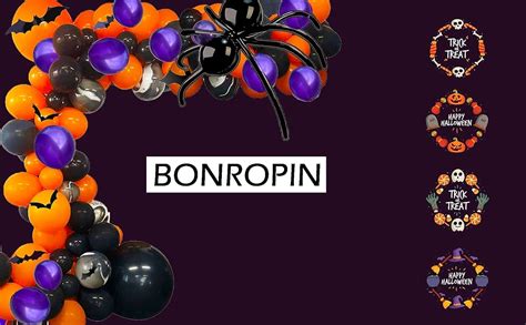 Amazon Bonropin Halloween Balloon Arch Garland Kit With Agate Grey