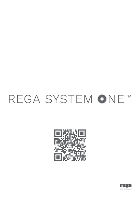 User Manual Rega System One English 8 Pages