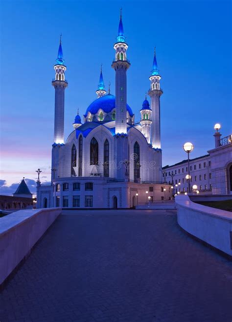 Kasan Der Kreml Und Kul Sharifmoschee Kazan Russland Stockfoto Bild