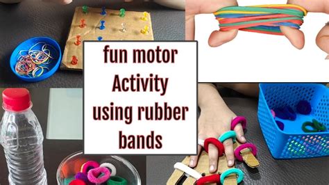 Elastic Band Games Fine Motor Skills Activities For Kids Diy Youtube