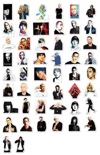 15 Eminem Rapper Music Stickers Ts Laptop Decal Waterproof Etsy