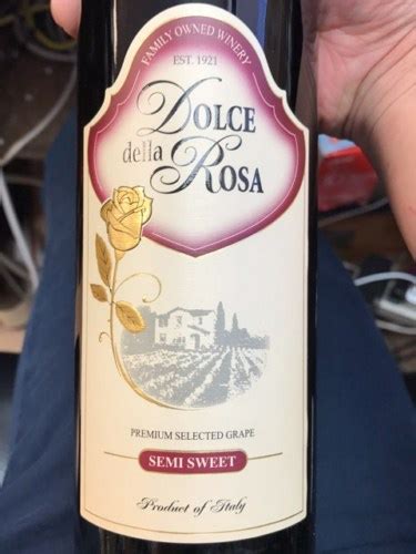 Dolce Della Rosa Semi Sweet Rouge Vivino US