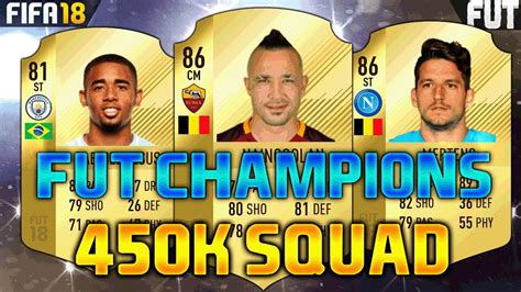 FIFA 18 400K 500K SQUAD BUILDER Feat NAINGGOLAN MERTENS GABRIEL