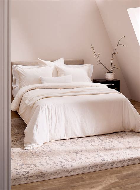 Ivory White Organic Cotton Duvet Cover Set Simons Maison Duvet