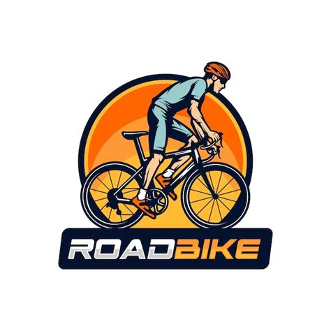 Logotipo De Bicicleta De Carretera Vector Premium