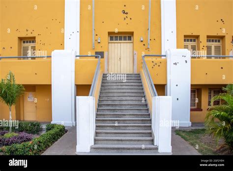 Exterior Architecture Feature Of Military Fortified Building Known As