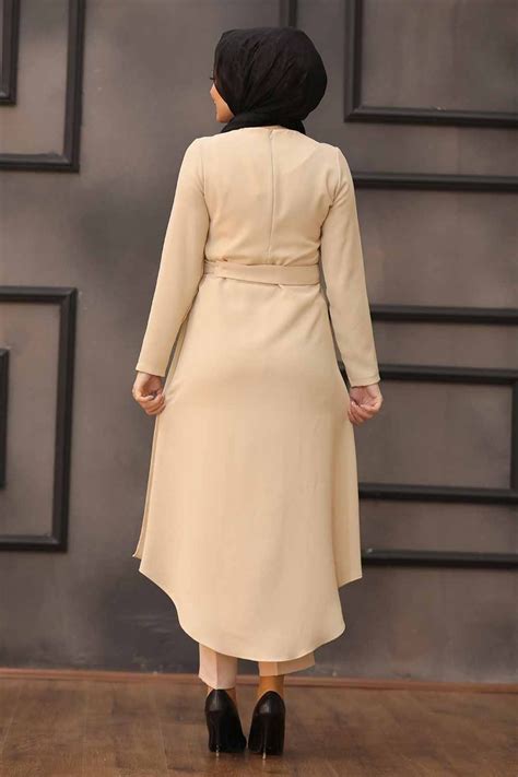 Neva Style Costume Double Hijab Beige Bej Tesetturisland