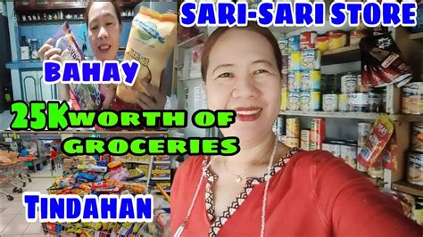 Sari Sari Store Update K Worth Of Groceries Para Sa Tindahan At Mag