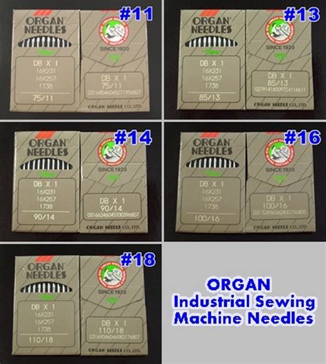 Pack Of Organ Industrial Sewing Machine Needles Db X