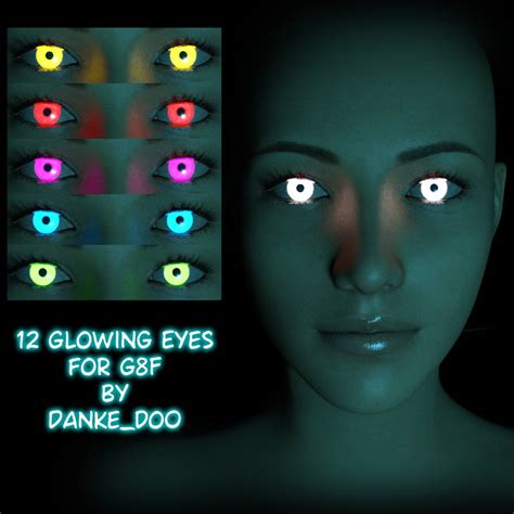 12 Glowing Eyes For Gf8 Daz3d By Dankedoo On Deviantart