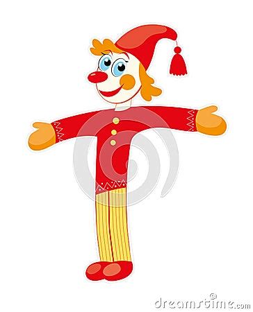 Russian Traditional Puppet Petrushka Cartoon Vector | CartoonDealer.com #100749181