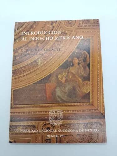 Libro Introducci N Al Derecho Mexicano Jorge Barrera Graf Meses Sin