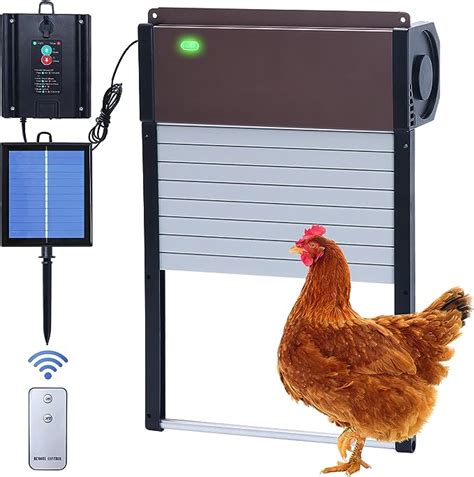 Amazon Automatic Chicken Coop Door Solar Powered With Timer Light