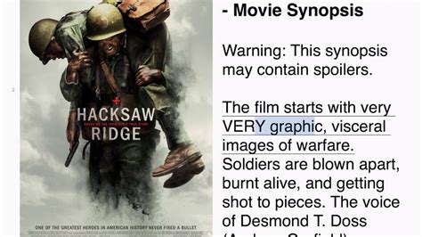 Hacksaw Ridge Story Synopsis YouTube