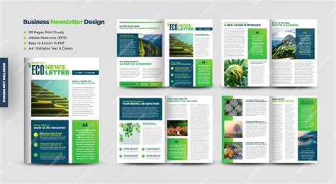 Premium Vector Ecology Green Newsletter Design Or Environmental