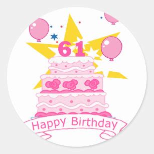 Personalized 61 Year Old Birthday Cake Gifts on Zazzle